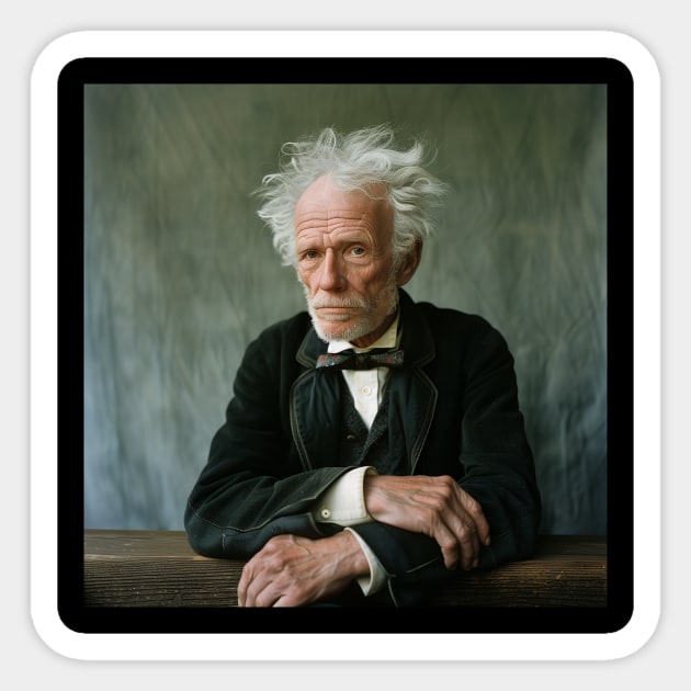 Arthur Schopenhauer Sticker by ComicsFactory